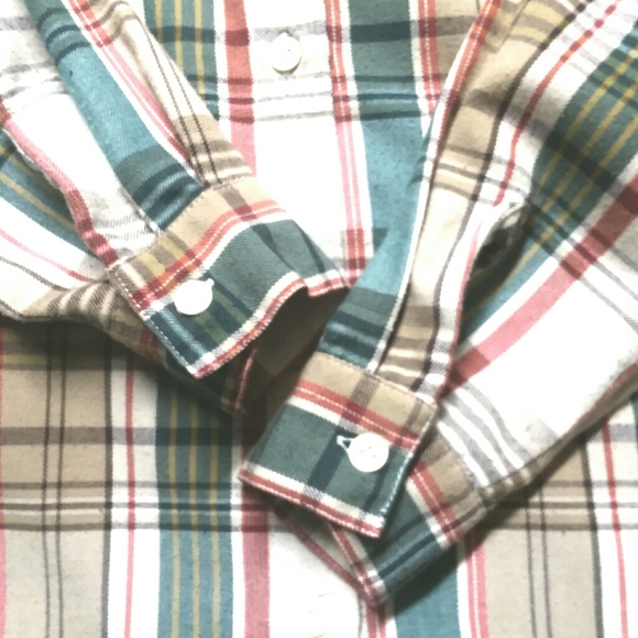 Alfred Dunner Womens Sz 10 Plaid Flannel LS Blouse - Picture 5 of 6